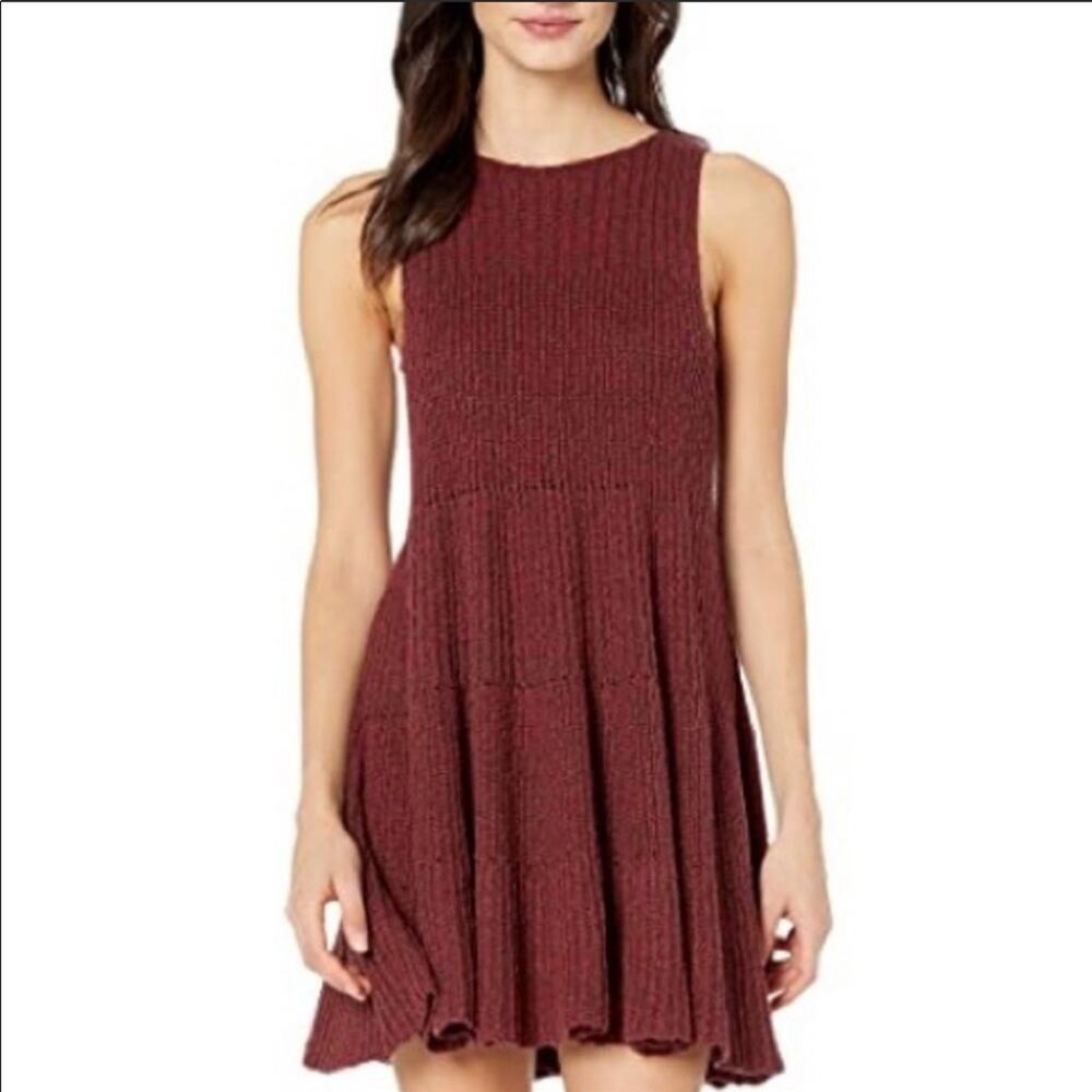 Free People Waterfall Ruffle Sweater Swing Dress - Picture 2 of 13